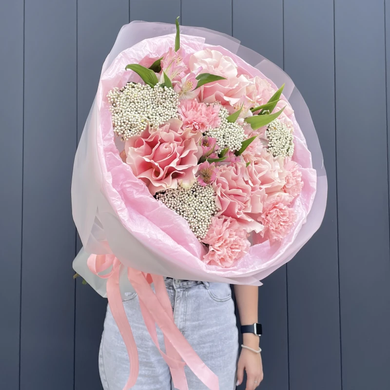 Авторский букет с Французскими розами