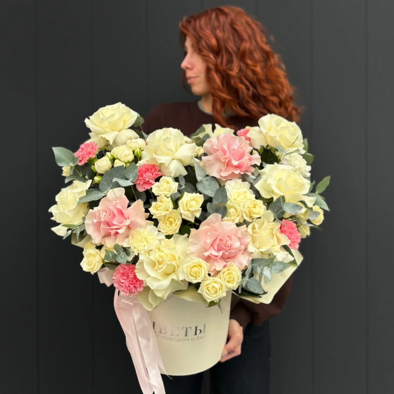 Нежная композиция в коробке