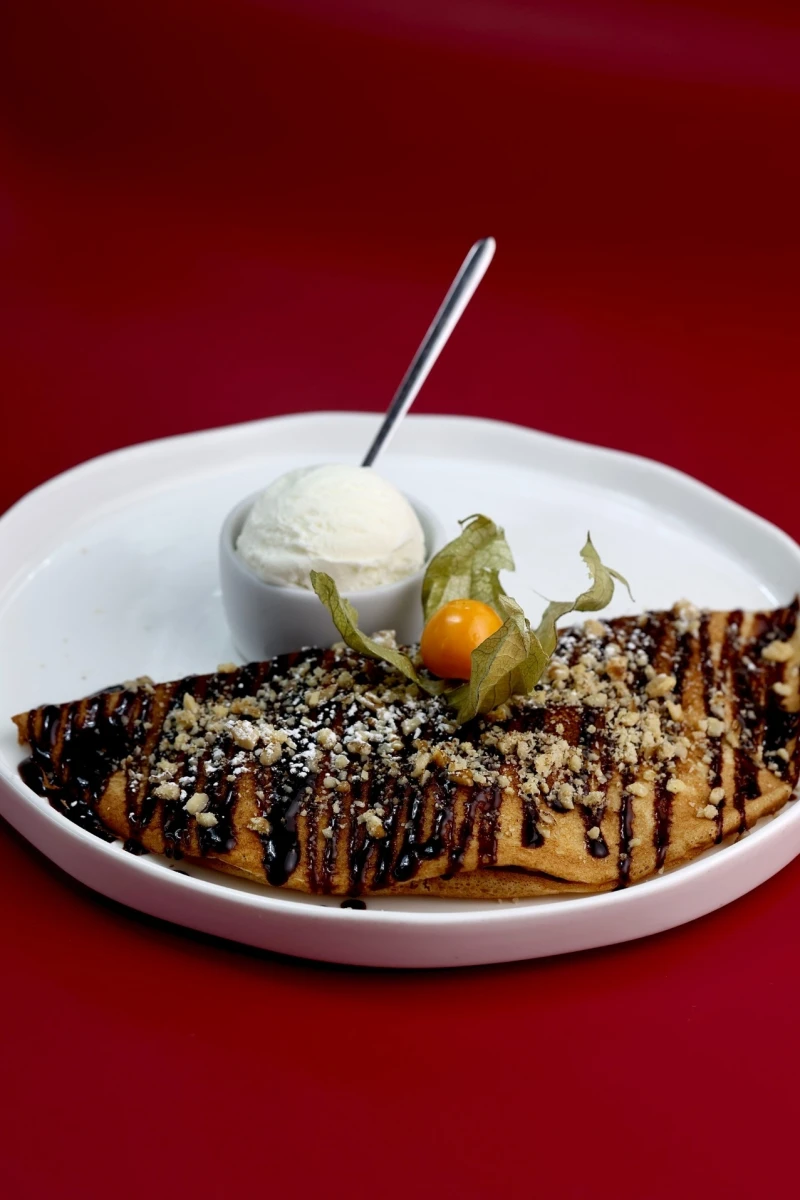 Блинчики с Нутеллой и бананом