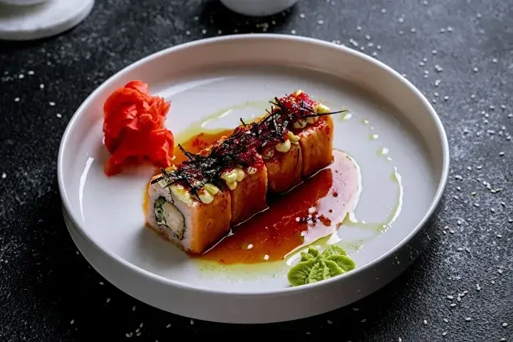 Дракон с лососем