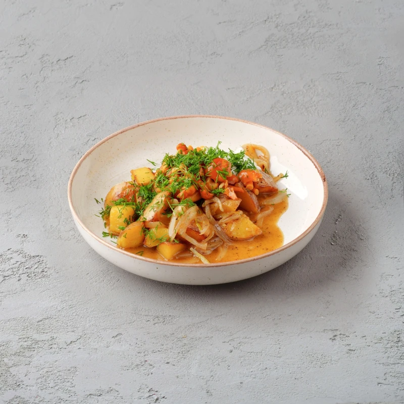 Картофель с грибами/сметана