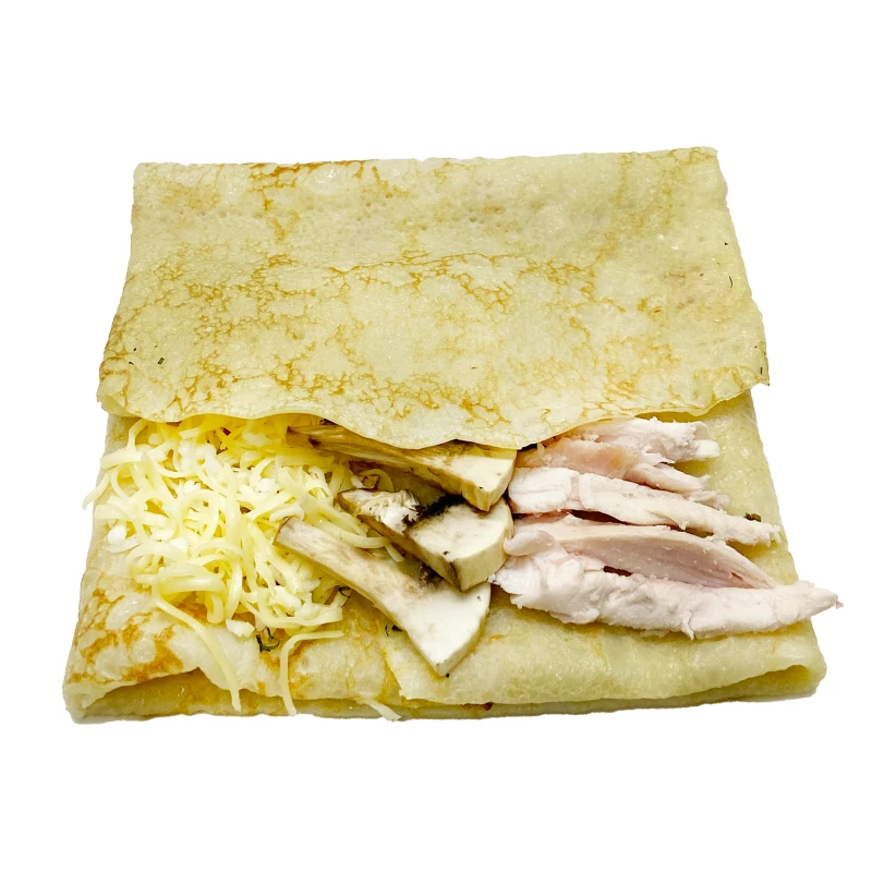 С копч. курицей и грибами (блинчик)