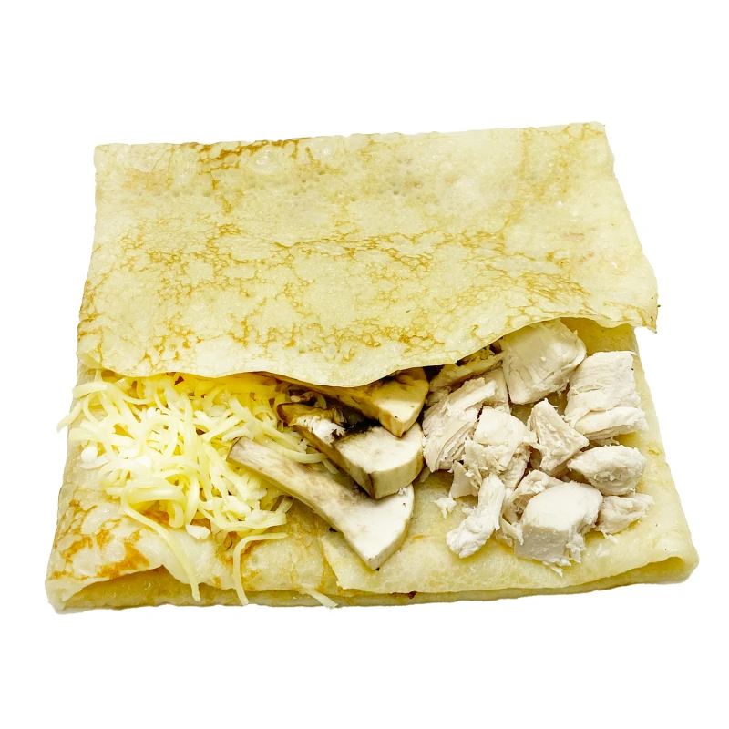 С курицей и грибами (блинчик)