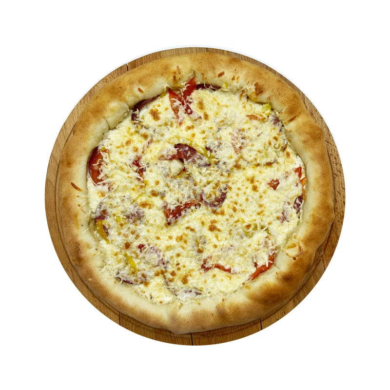 Колбасная пицца( с сырным бортиком)