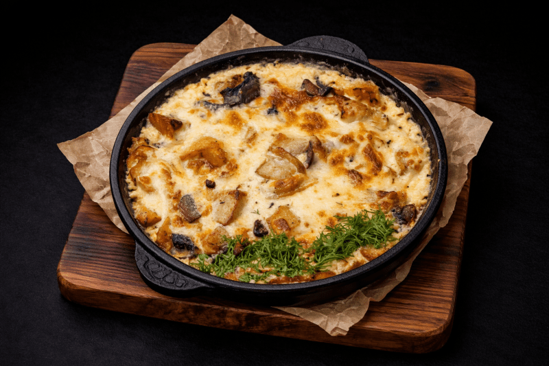 Свинина запеченная с грибами