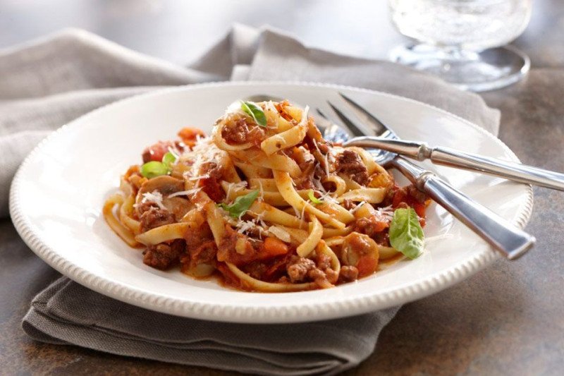 Паста с телятиной 