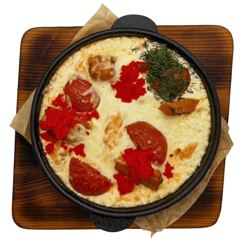 Лосось запеченный в сливках