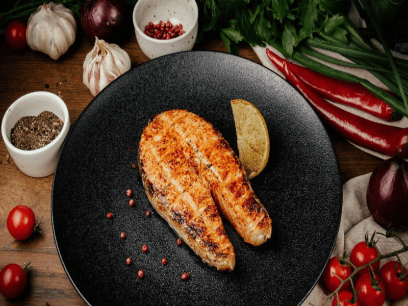 Лосось на углях