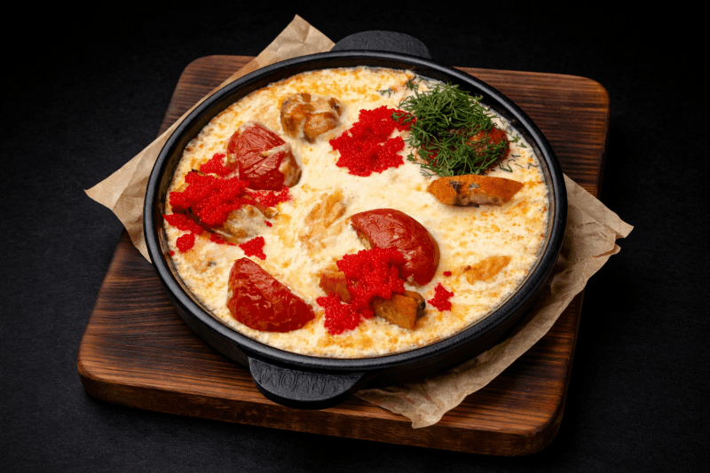 Лосось запеченный в сливках