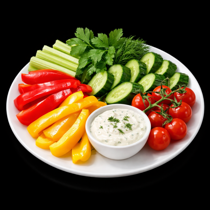 Нарезка свежих овощей