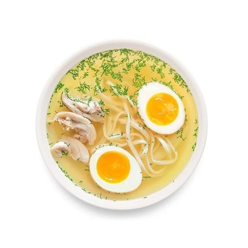 Бульончик куриный с яйцом