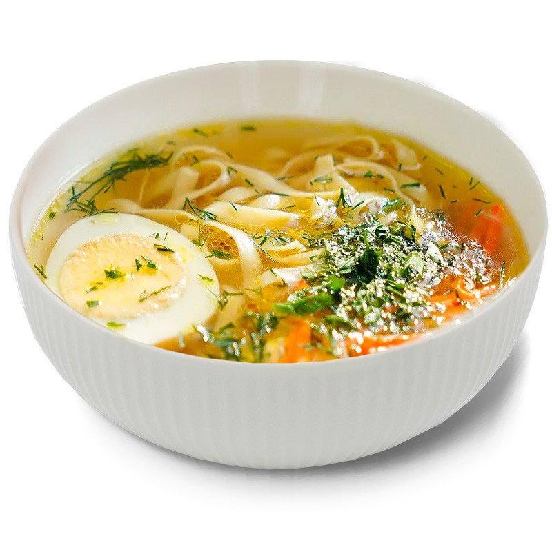 Бульончик куриный с яйцом