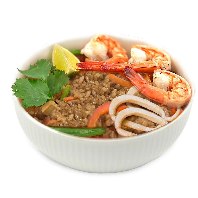 Тяхан унаги с морепродуктами