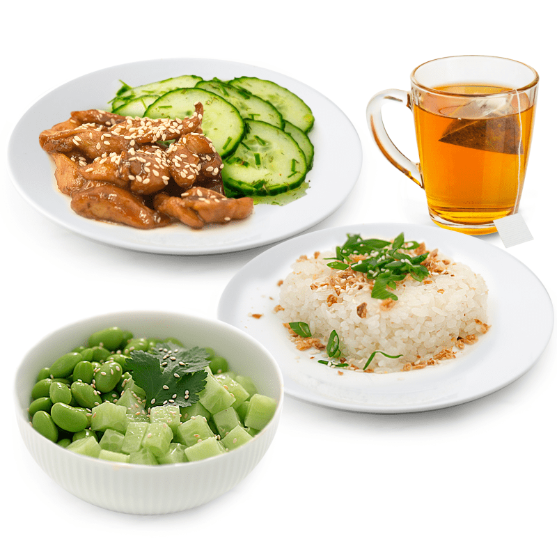 Бенто курица с соусом терияки