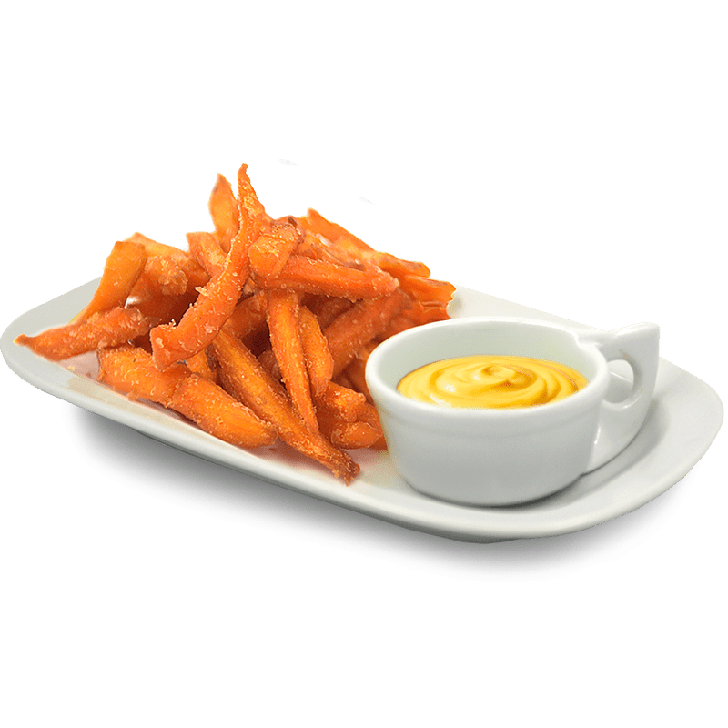 Батат фри с сырным соусом