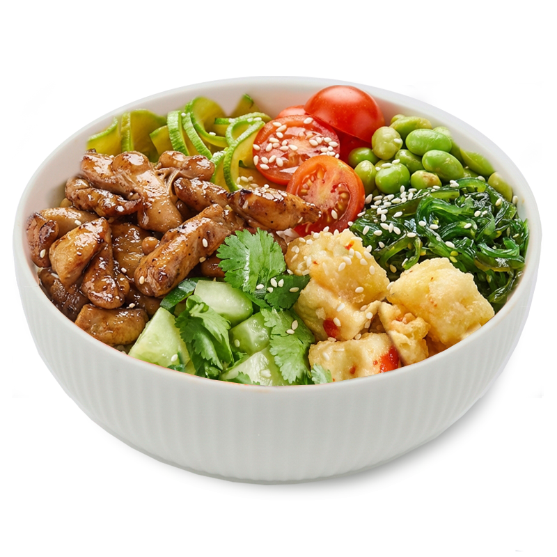 Поке с курицей в устричном соусе