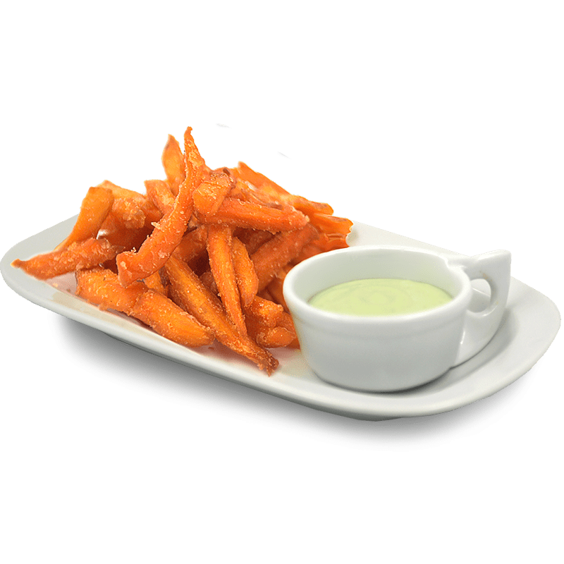 Батат фри с соусом "сливочный васаби"