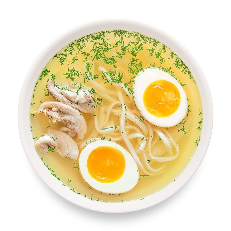 Бульончик куриный с яйцом