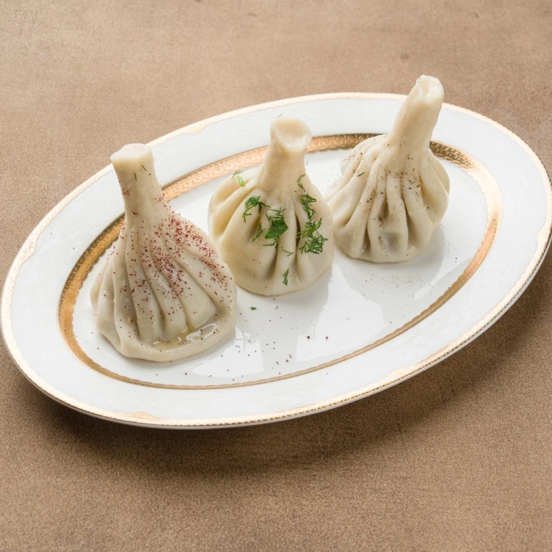 Хинкали с грибами и сыром