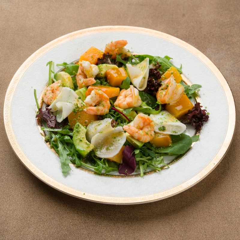 Салат с креветками