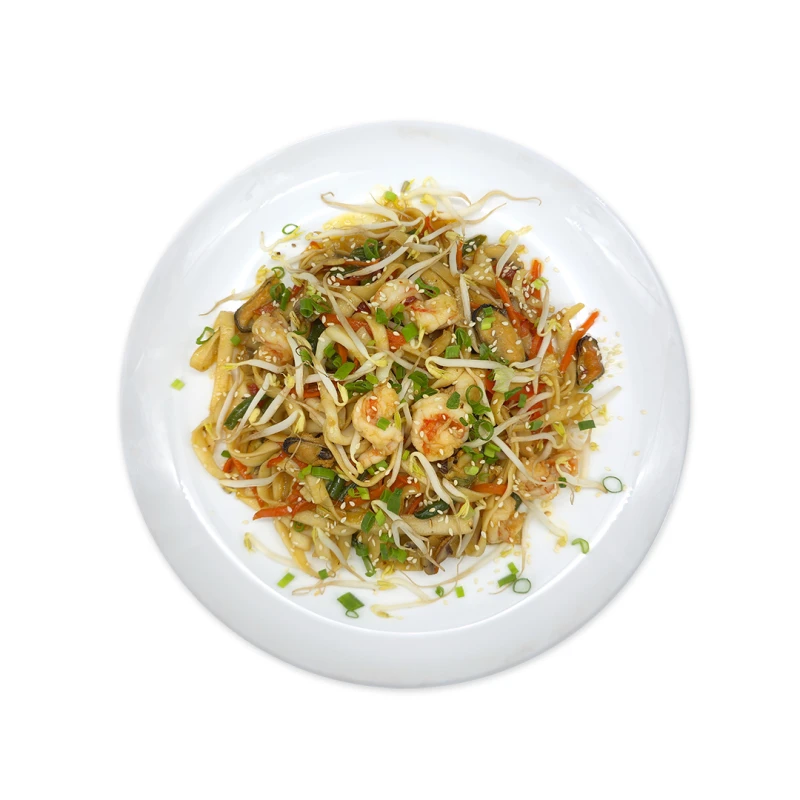 WOK с лапшой, морепродукты
