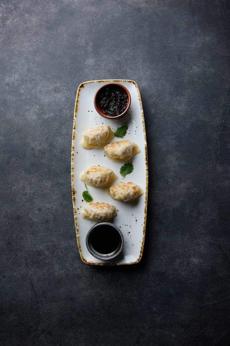 Гедза с курицей и зеленым луком 