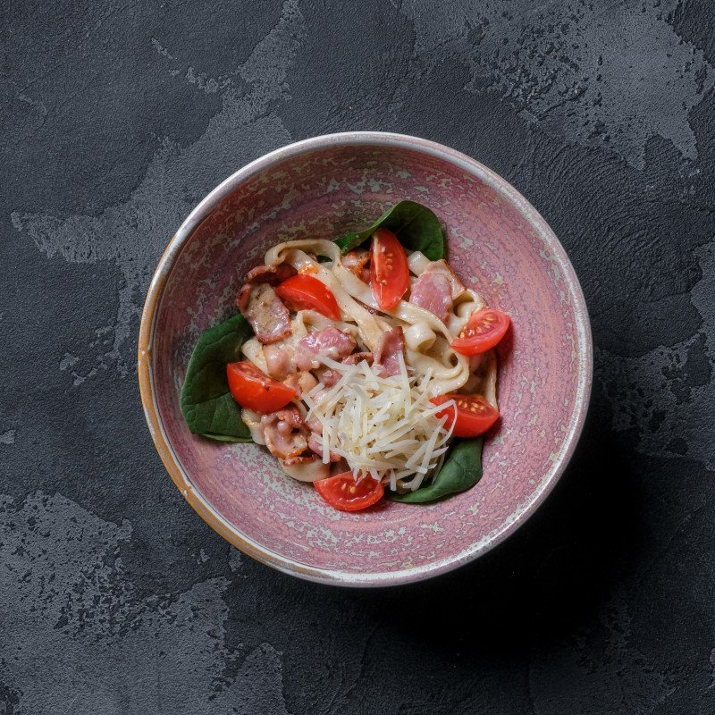 Удон Карбонара по-азиатски