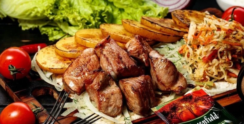 Бизнес Ланч с шашлыком из свинины