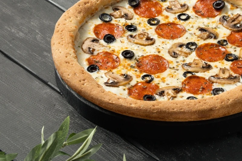 Пицца Пепперони с грибами