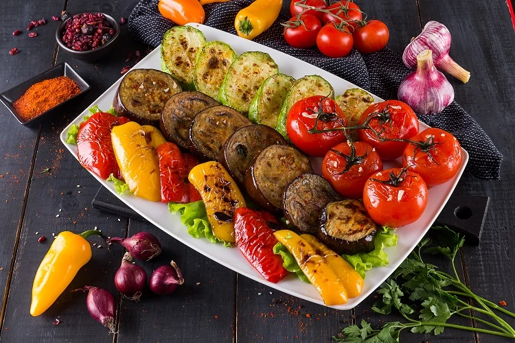 Набор овощей запеченый на углях