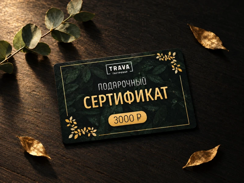 Сертификат на сумму  3000  рублей