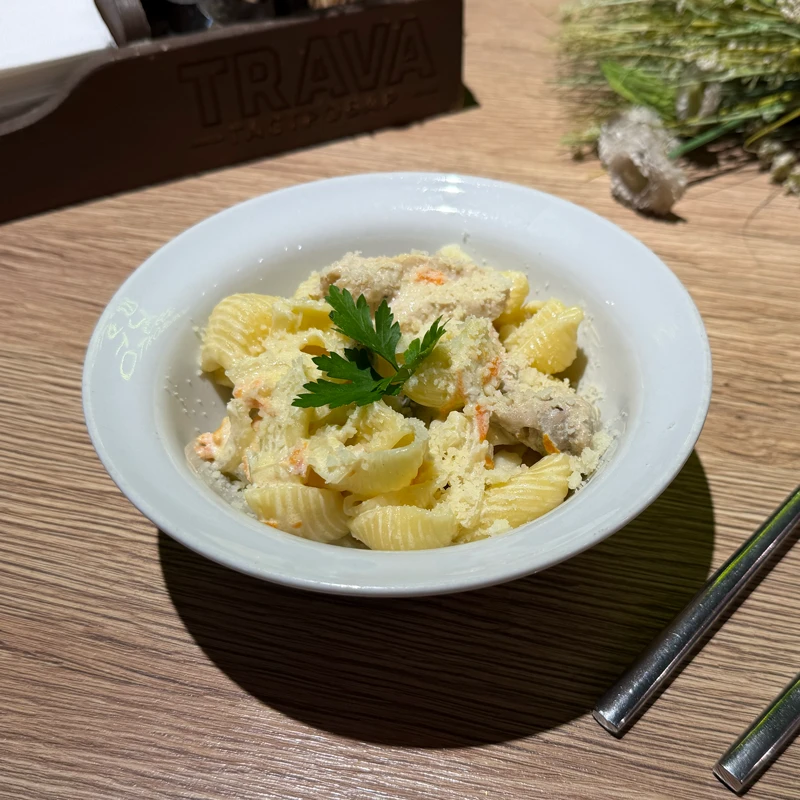  Паста с курицей и грибами