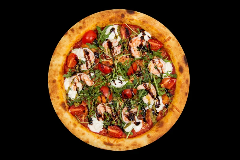 Пицца Страчателла с креветками