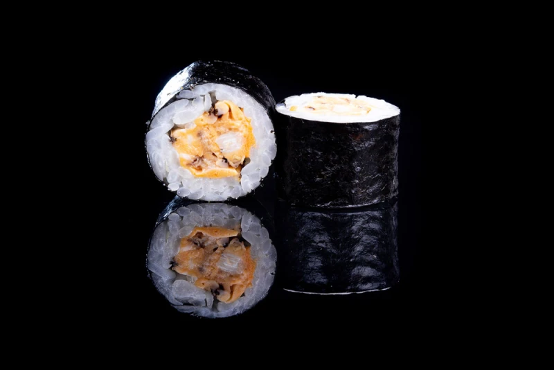 Мини роллы с мидиями