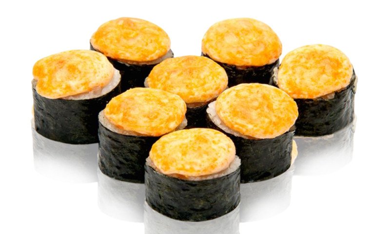 Яки Маки с креветкой запечен.