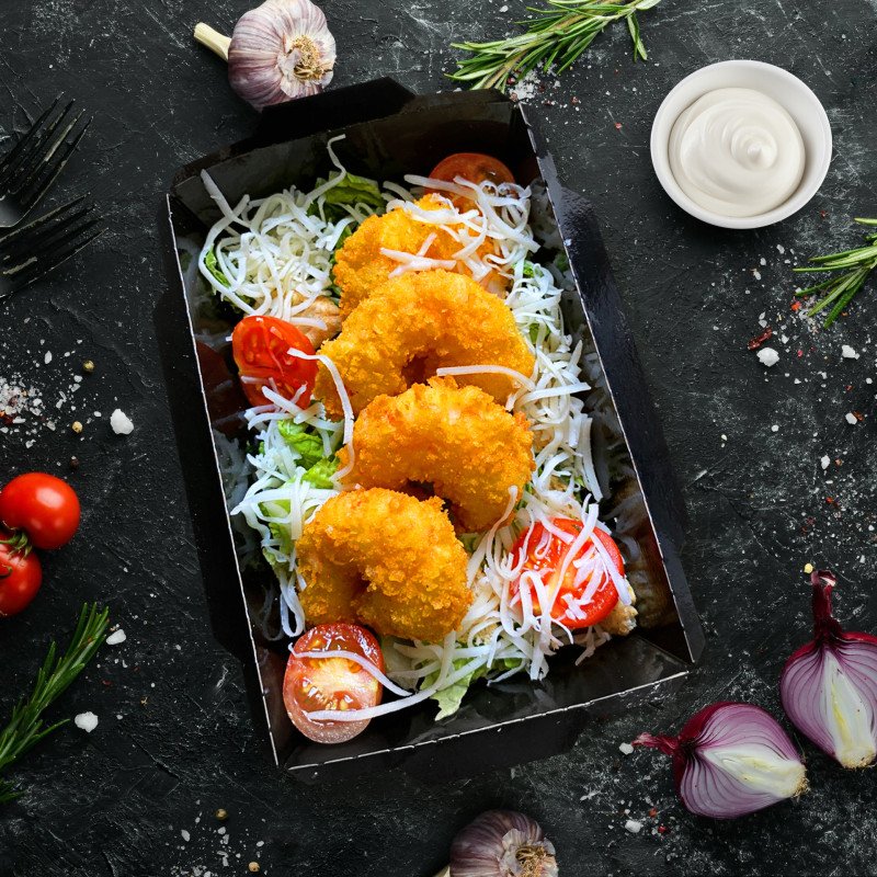 Цезарь с креветками 