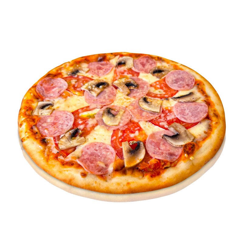 Пицца с ветчиной и грибами 24см