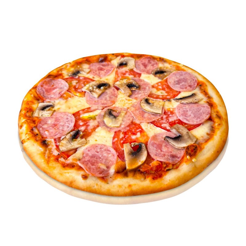 Пицца с ветчиной и грибами 24см