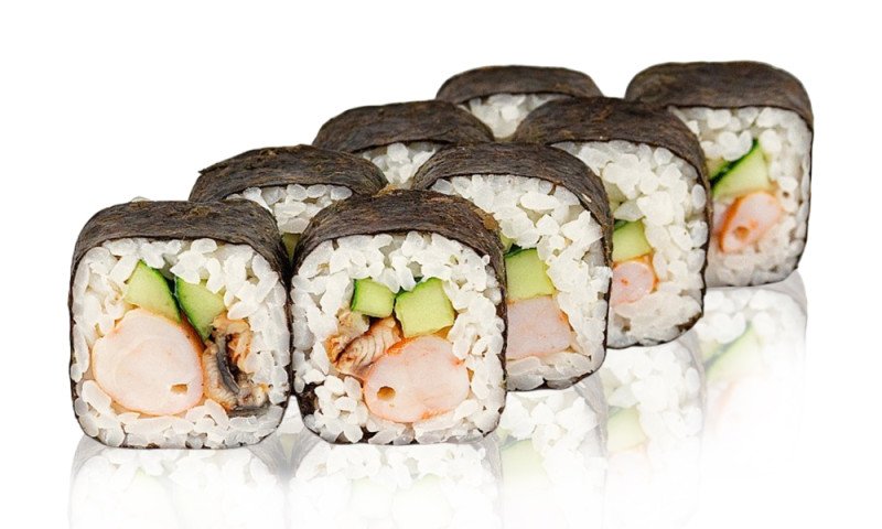 Сёгун ролл с креветкой и угрем