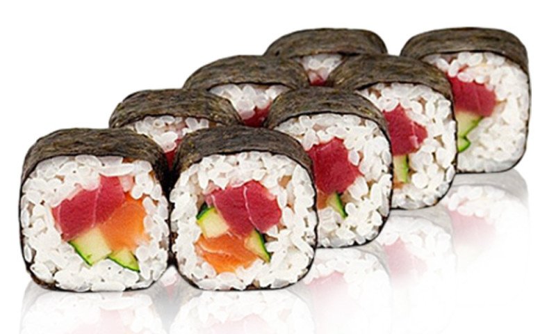 Тунец с лососем ролл