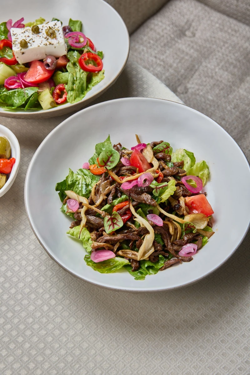 С говядиной и вешенками