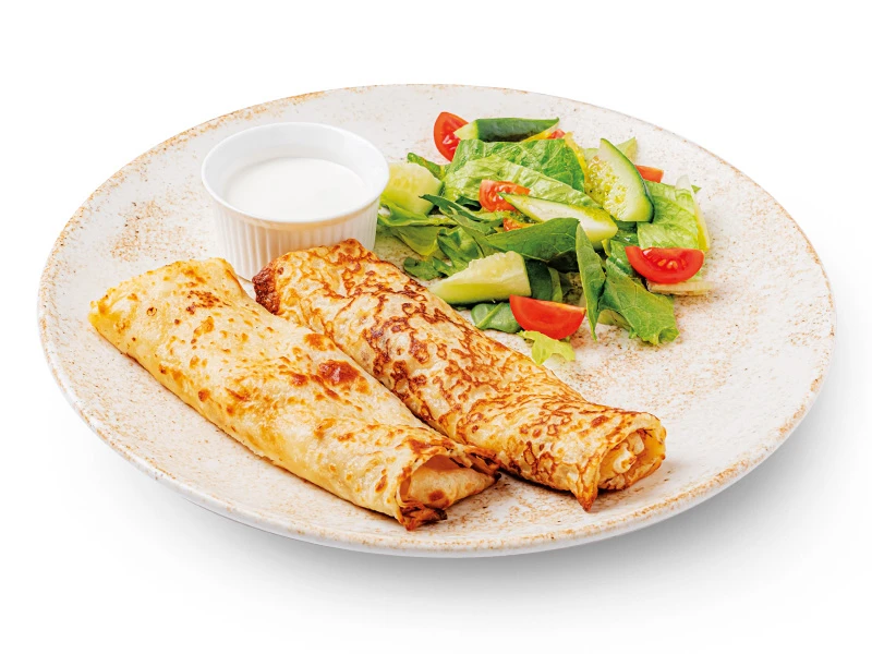 Блинчики с ветчиной и сыром