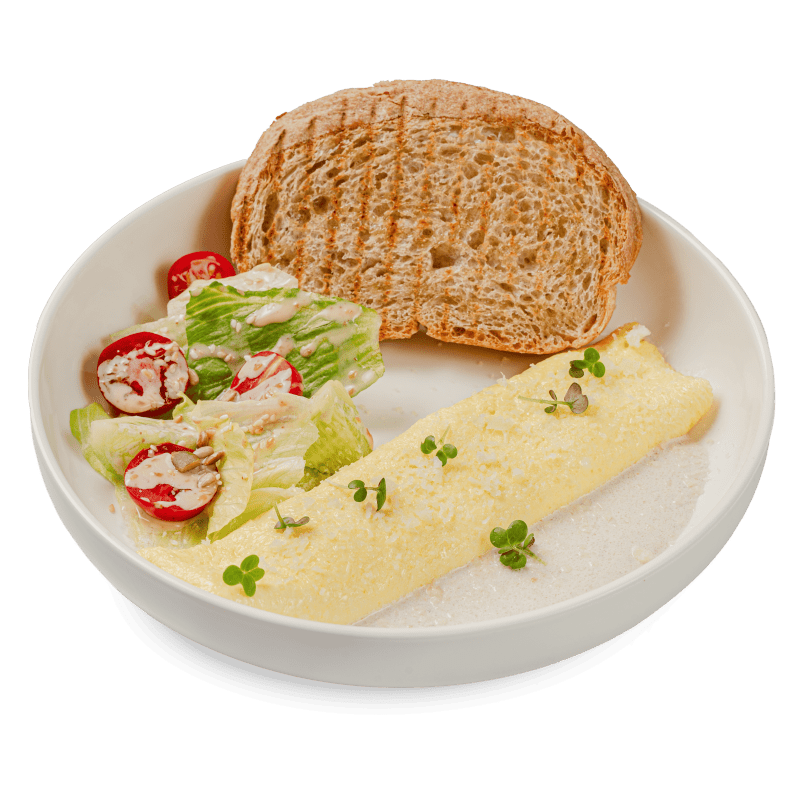 Омлет с трюфельным соусом