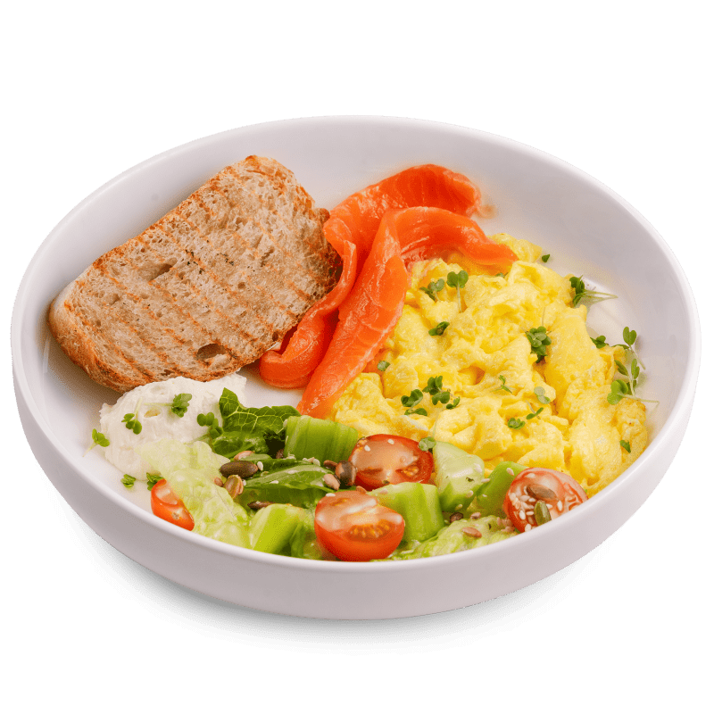 Скрэмбл с форелью