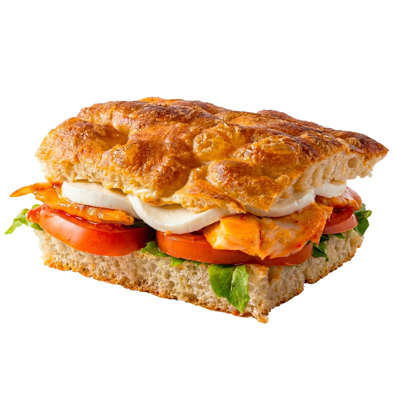 Сэндвич на фокачче с курицей