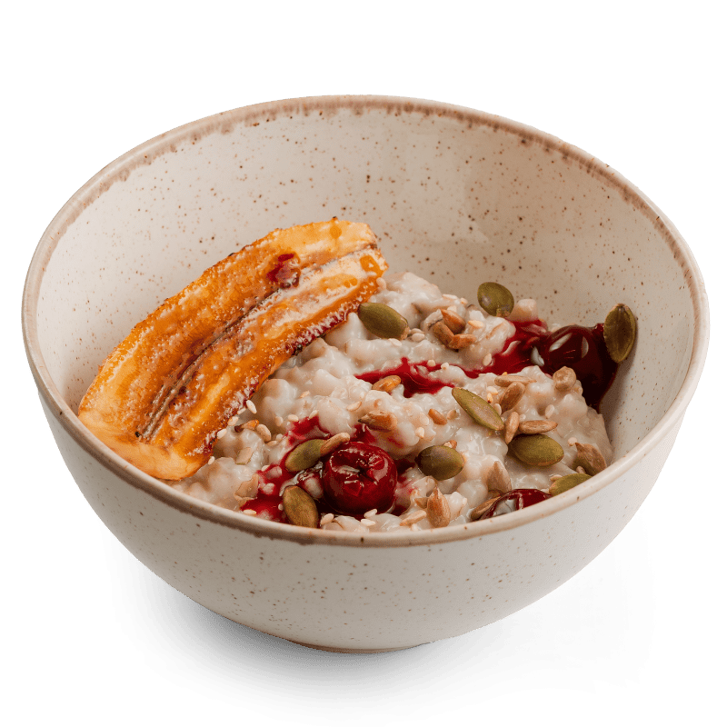 Каша овсяная с карамельным бананом