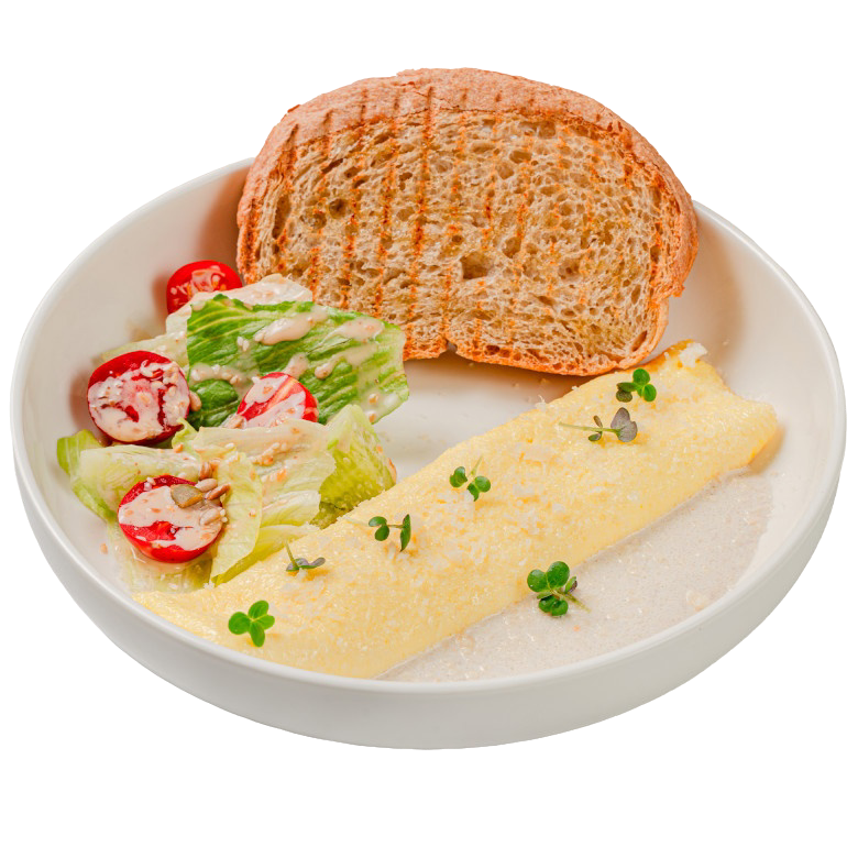 Омлет с трюфельным соусом
