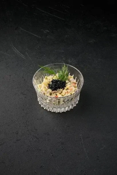Оливье с Черной Икрой Русская Зима