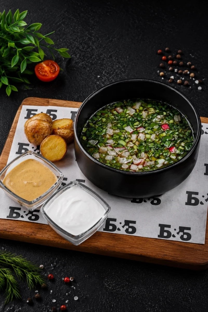 Окрошка с говядиной
