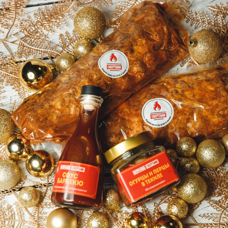 Набор с свиными ребрами барбекю